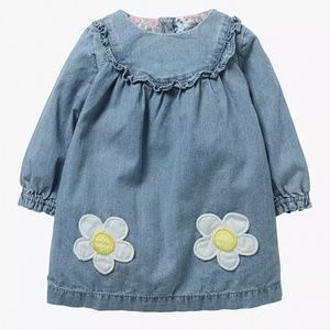 Baby Boden Daisy Pocket Chambray Dress